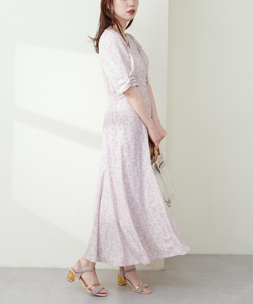 「natural couture」 半袖ワンピース FREE ネイビー レディース_画像8