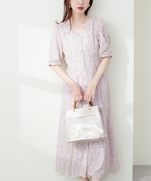 「natural couture」 半袖ワンピース FREE ネイビー レディース_画像9