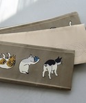 帯単品 小袋帯 ニコアンティーク 猫之図 レディースの詳細画像3