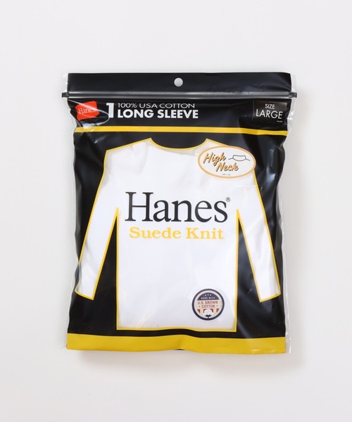 「HANES」 長袖ニット L ホワイト メンズ_画像2