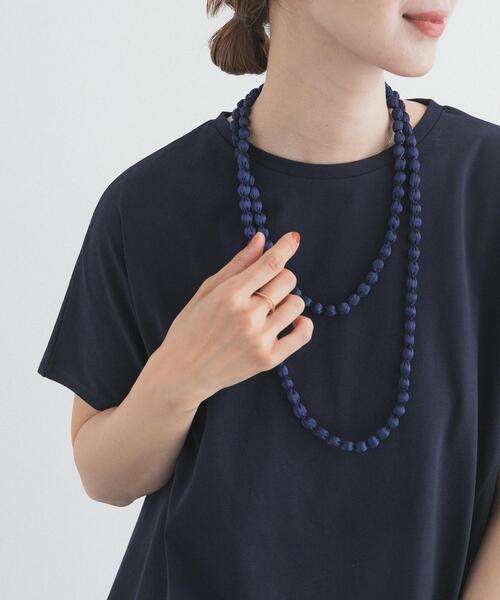 ネックレス シルクラップネックレス レディースの画像