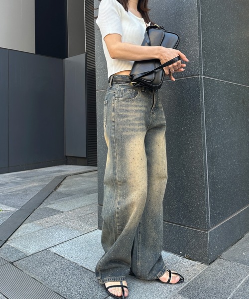 「solleim」 デニムパンツ S ネイビー レディース_画像9