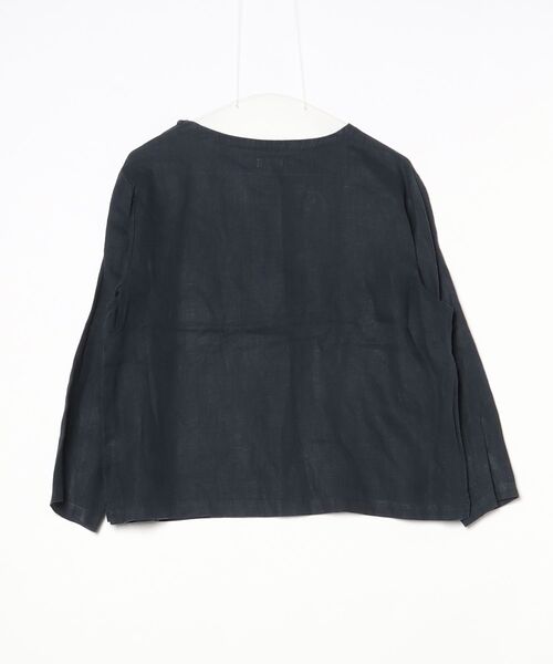 「fog linen work」 長袖ブラウス - ネイビー レディース_画像2