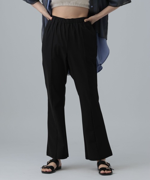 パンツ ストレッチスリットパンツ　646559 レディースの画像