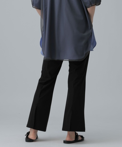 パンツ ストレッチスリットパンツ　646559 レディースの画像