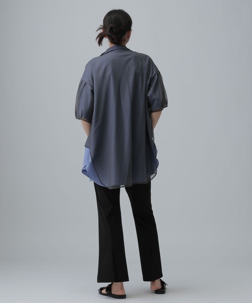 パンツ ストレッチスリットパンツ　646559 レディースの画像