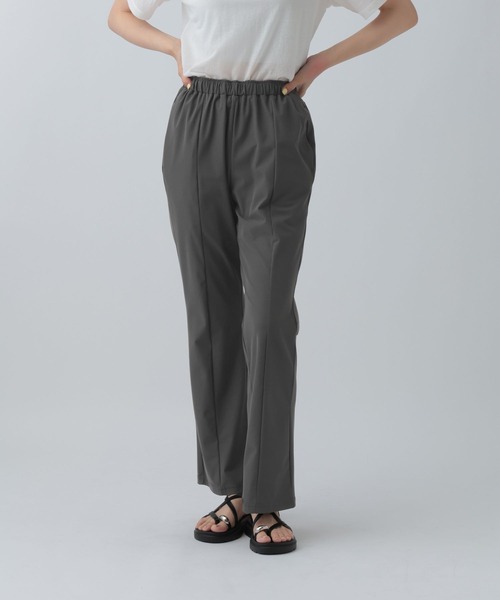 パンツ ストレッチスリットパンツ　646559 レディースの画像
