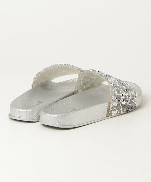 「Amina」 フラットサンダル 38 シルバー レディース_画像2