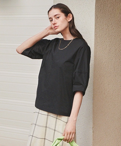 「Mila Owen」 7分袖ブラウス 1 ブラック レディース_画像4