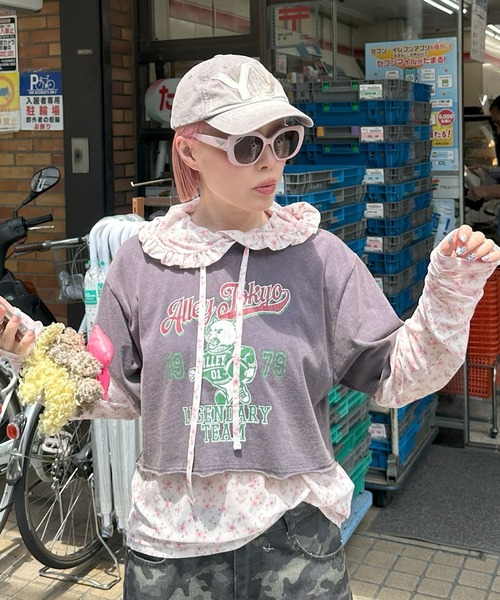 Alley Tokyo フリフリフードシアートップス レディース : ZOZOTOWN