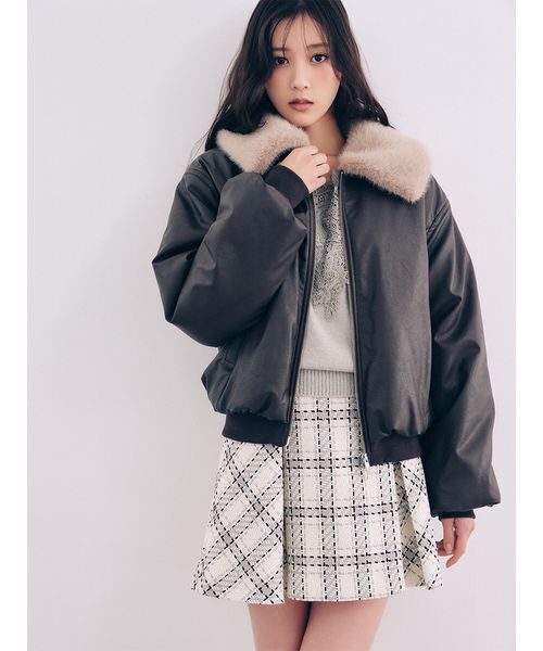 スカート 「販路限定サイズあり」ロービングチェックミニスカート | SNIDEL | 06