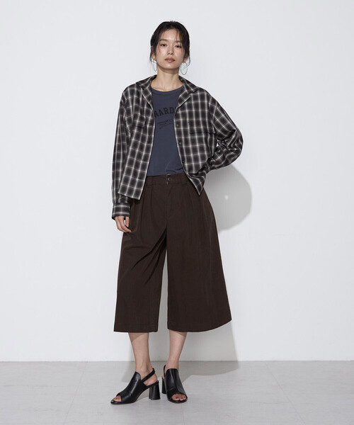 COMME CA Wardrobe ワイドパンツ パンツ コットンナイロン キュロット