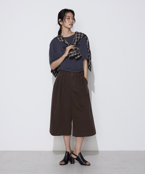 COMME CA Wardrobe ワイドパンツ パンツ コットンナイロン キュロット