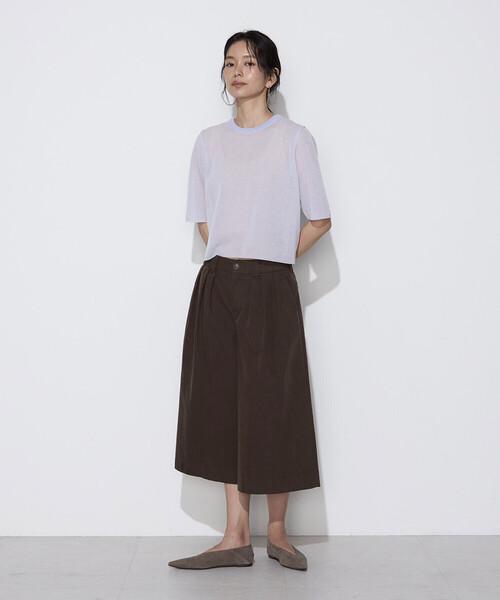 COMME CA Wardrobe ワイドパンツ パンツ コットンナイロン キュロット