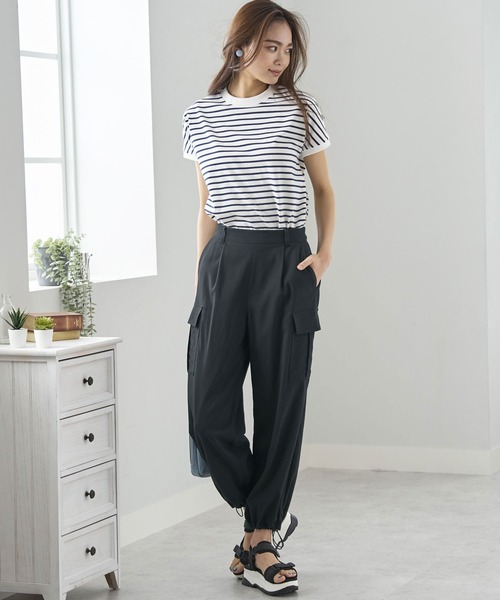 「BELLUNA PLUS」 カーゴパンツ SMALL アイボリー レディース_画像4