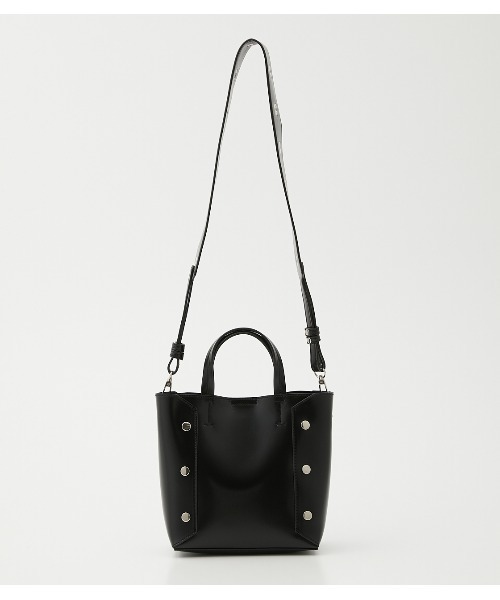 スタッズ付き黒ショルダーバッグ ZARA(ザラ)の「スタッズ付きミニクロスボディバッグ」 - PARTE