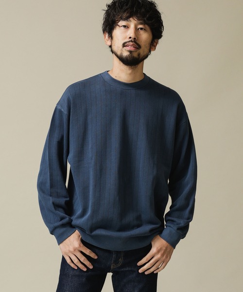 tシャツ Tシャツ ピグメント針抜き裏毛クルーネックスウェット