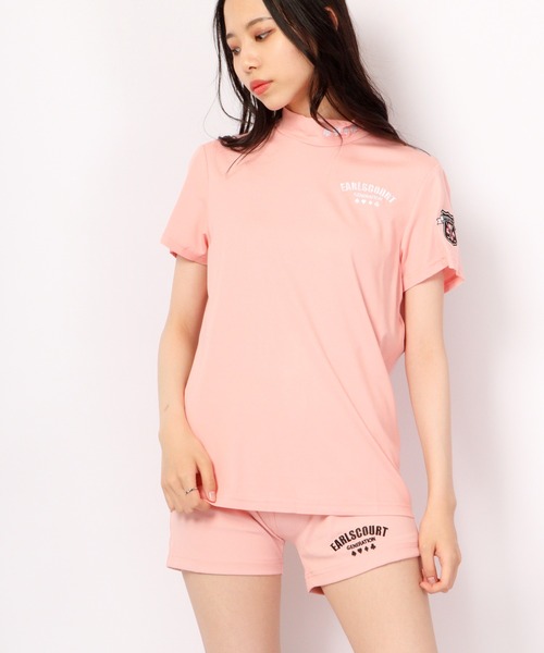 tシャツ GENERATION LINE ワッペン半袖モックネック レディース FUNALIVE tシャツ GENERATION LINE ワッペン半袖モックネック