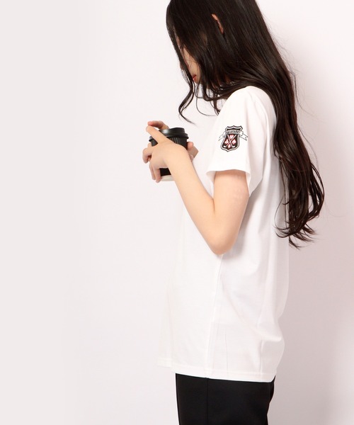 FUNALIVE tシャツ GENERATION LINE ワッペン半袖モックネック