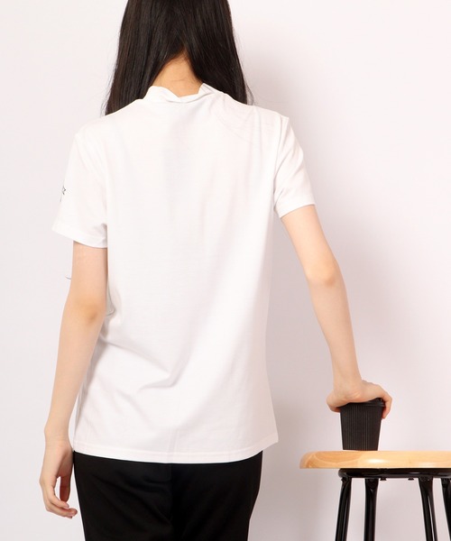 tシャツ GENERATION LINE ワッペン半袖モックネック レディース FUNALIVE tシャツ GENERATION LINE ワッペン半袖モックネック