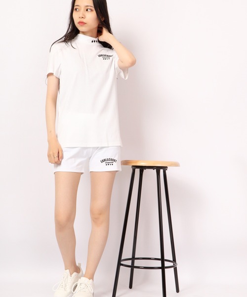 tシャツ GENERATION LINE ワッペン半袖モックネック レディース FUNALIVE tシャツ GENERATION LINE ワッペン半袖モックネック