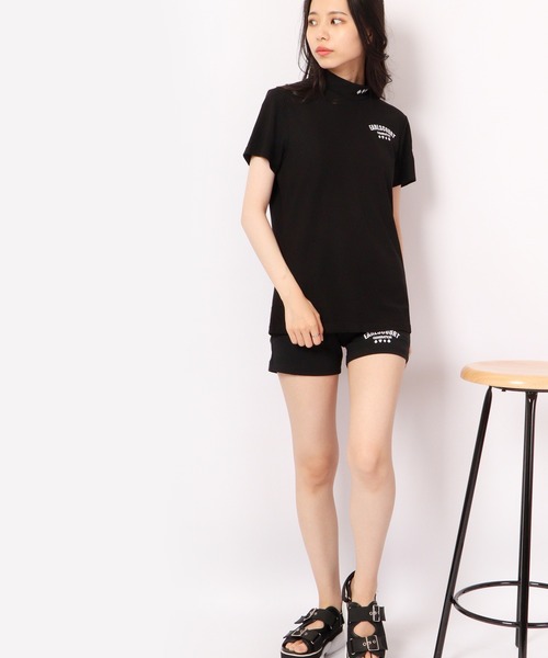 tシャツ GENERATION LINE ワッペン半袖モックネック レディース FUNALIVE tシャツ GENERATION LINE ワッペン半袖モックネック
