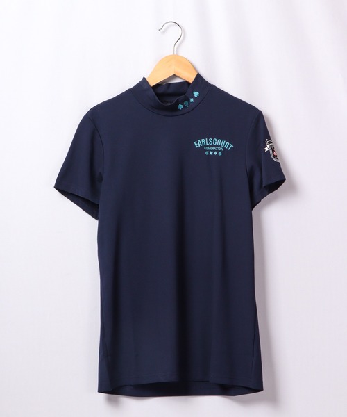 tシャツ GENERATION LINE ワッペン半袖モックネック レディース FUNALIVE tシャツ GENERATION LINE ワッペン半袖モックネック