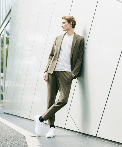 5351プール・オム（5351POUR LES HOMMES）/【セットアップ対応】パイピングイージースリムテーパードパンツ 5351 POUR LES HOMMES スラックス 「セットアップ対応」パイピング