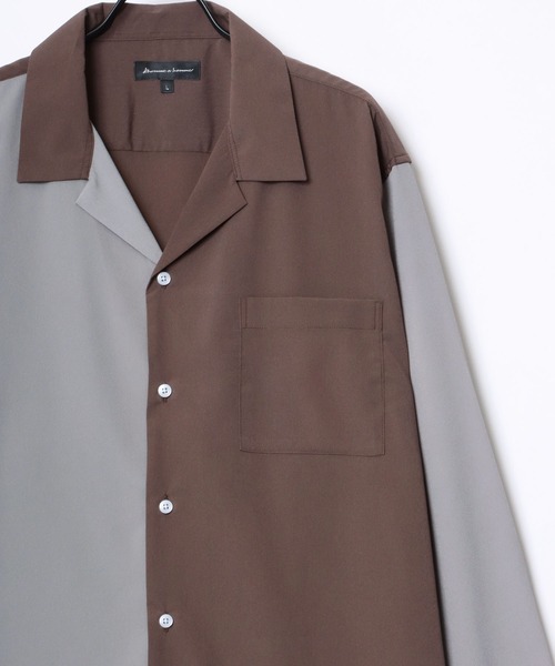 Lazar シャツ Oversize Drape Open Collar Shirt/オーバーサイズ