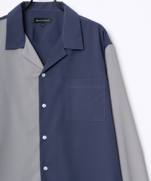 Lazar シャツ Oversize Drape Open Collar Shirt/オーバーサイズ