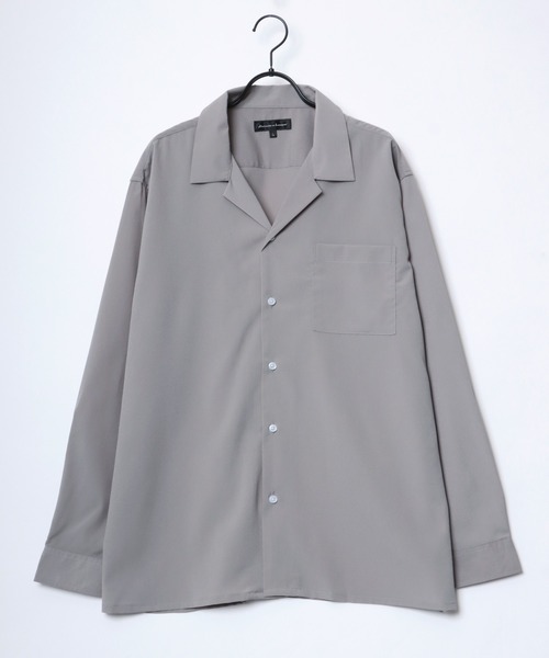 シャツ ブラウス メンズ Oversize Drape Open Collar Shirt/オーバーサイズ ドレープ オープンカラーシャツ/無地/総柄｜zozo｜27