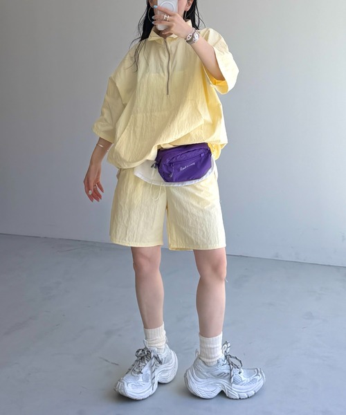 wee9s（ウィークス） セットアップ 「2点SET」half zip nylon set up