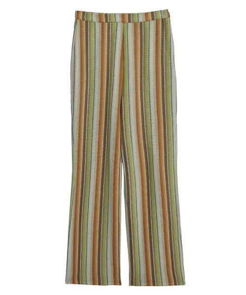 Ameri（アメリ） パンツ IRREGULAR STRIPE STRAIGHT PANTS レディース