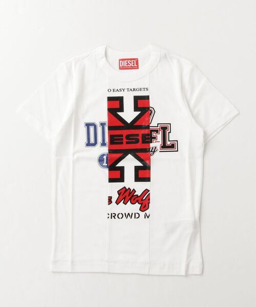 【DIESEL】KIDS ロゴ入りコットンジャージー T シャツ Jersey t-shirt and bermuda shorts set with logo D Diesel
