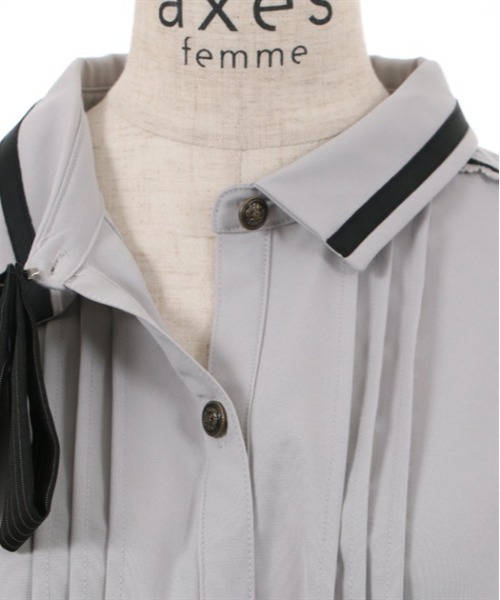 axes femme（アクシーズ ファム） シャツ ブラウス ライン使いタイ付