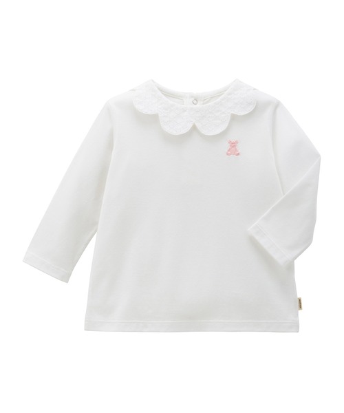miki house 襟付きTシャツ 80サイズ MIKI HOUSE（ミキハウス） tシャツ 白襟長袖Tシャツ キッズ 子供服