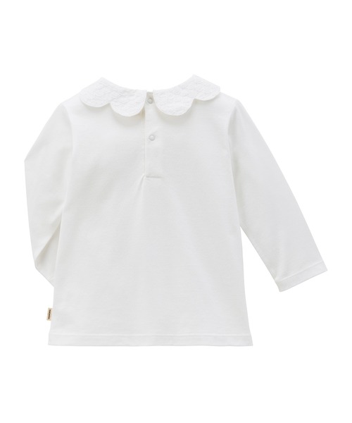 miki house 襟付きTシャツ 80サイズ MIKI HOUSE（ミキハウス） tシャツ 白襟長袖Tシャツ キッズ 子供服