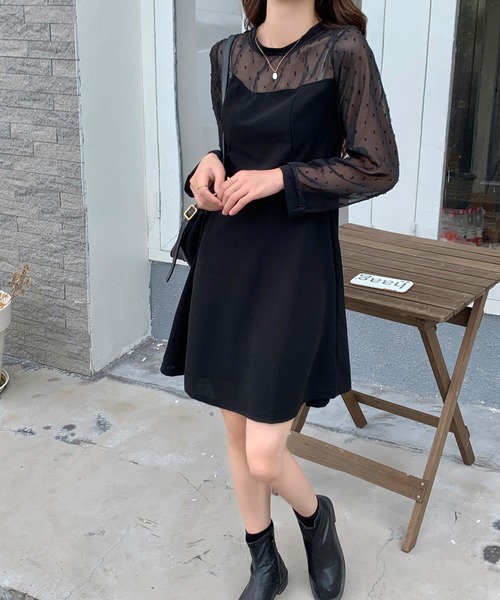 ワンピース ドットシアースリーブ : ZOZOTOWN Yahoo!店 - 通販 - Yahoo