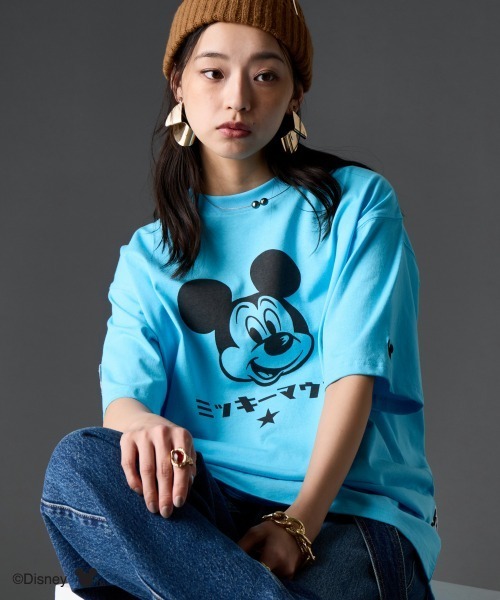 Disney（ディズニー） tシャツ ミッキーマウス/綿100％フェイス