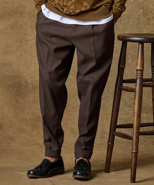 THEOREM パンツ mp12236- Turn up Sta-Pre Tapered Pants テーパード