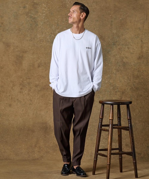 THEOREM パンツ mp12236- Turn up Sta-Pre Tapered Pants テーパード