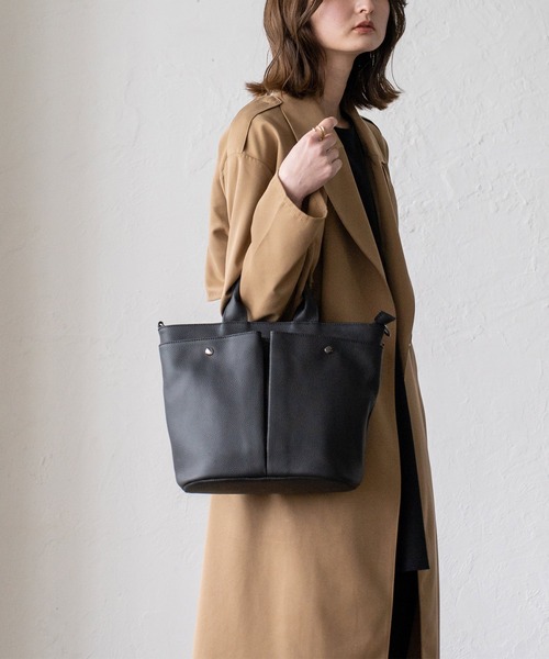 fCoach ブラック トートバッグ　2WAY FUMIKA UCHIDA×CHACOLI 「CHROMEXCEL LEATHER CARPENTERS TOOL BAG