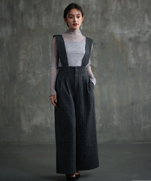 セットアップ オールインワン カットソー２セットアンサンブル DRESS+ パンツドレス アンサンブル セットアップ サロペット