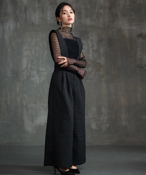 DRESS+ パンツドレス アンサンブル セットアップ サロペット