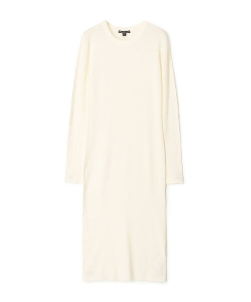 ワンピース ストレッチリネンリブ クルーネックワンピース WYLP6785