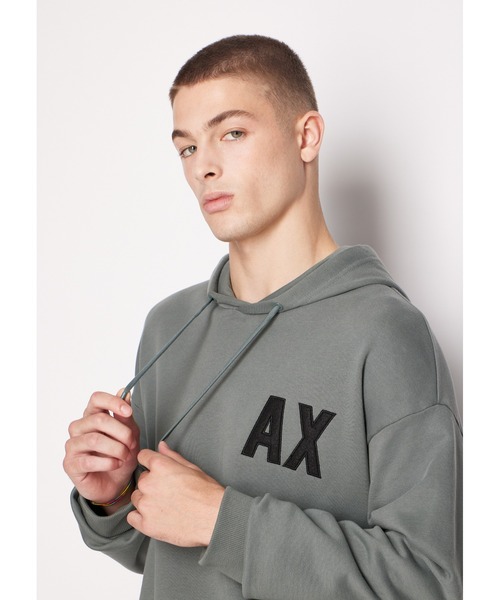 ARMANI EXCHANGE」 プルオーバーパーカー X-LARGE アイボリー メンズ 