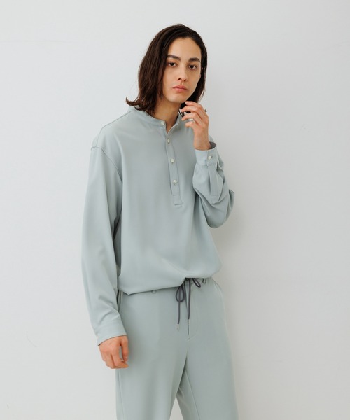 アダムエロペ  BIGシルエット バンドカラー シャツ ADAM ET ROPE'（アダムエロペ） シャツ 「ZOZO限定」ユーティリティ