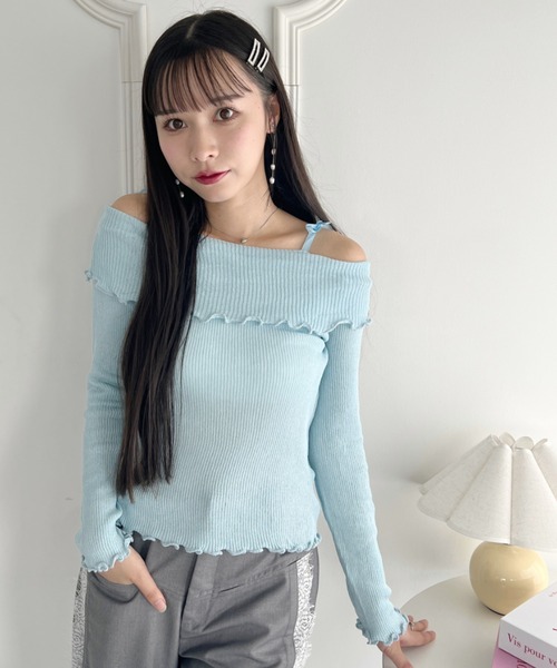 Loueme tシャツ リボンオフショルダートップス レディース : ZOZOTOWN Loueme tシャツ リボンオフショルダートップス レディース : ZOZOTOWN