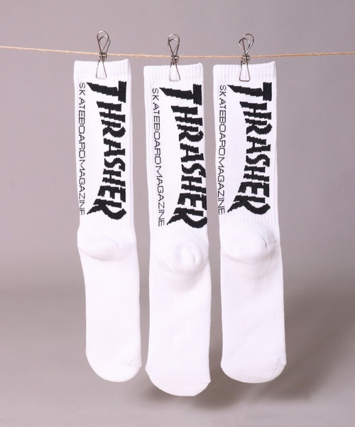 THRASHER（スラッシャー） 靴下 (LF)「THRASHER」「3足セット」バック