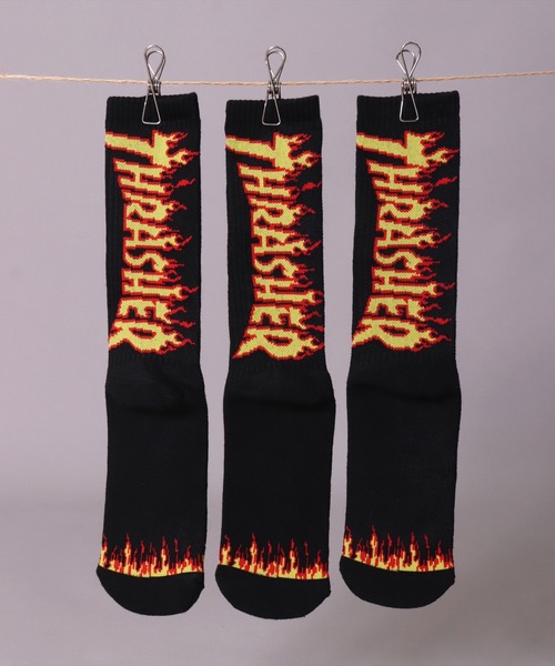 THRASHER（スラッシャー） 靴下 (LF)「THRASHER」「3足セット」バック